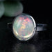 Ethiopian Opal Ring 12x10mm Size 8 .925 Silver - InnerVision Crystals