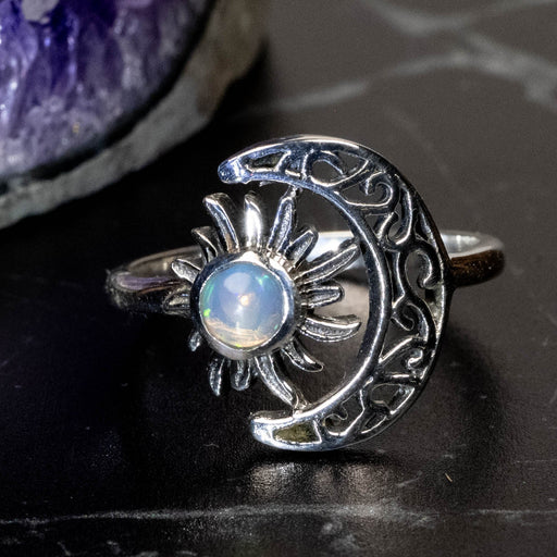 Ethiopian Opal Ring 3.5mm Size 8 - InnerVision Crystals