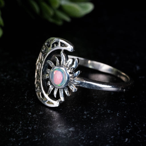 Ethiopian Opal Ring 4.5mm Size 11 - InnerVision Crystals