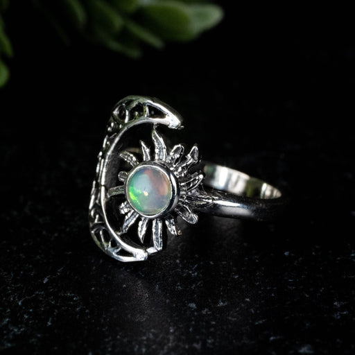 Ethiopian Opal Ring 4.5mm Size 5 - InnerVision Crystals