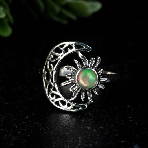 Ethiopian Opal Ring 4.5mm Size 5 - InnerVision Crystals