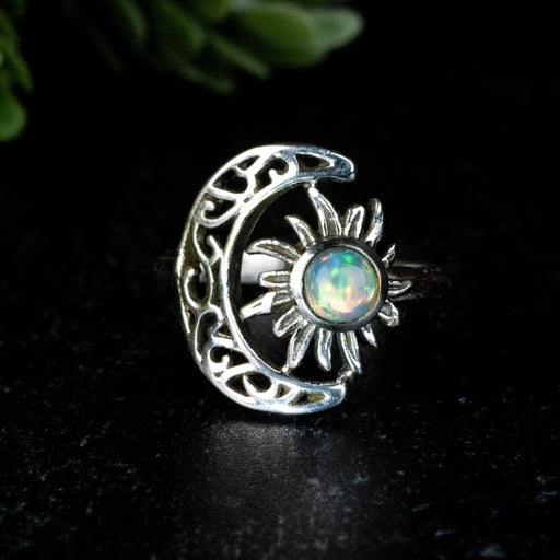 Ethiopian Opal Ring 4.5mm Size 5 - InnerVision Crystals