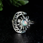 Ethiopian Opal Ring 4.5mm Size 6 - InnerVision Crystals