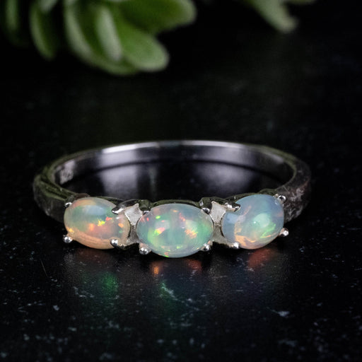 Ethiopian Opal Ring 5x3mm Size 10 - InnerVision Crystals