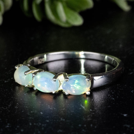 Ethiopian Opal Ring 5x3mm Size 10 - InnerVision Crystals