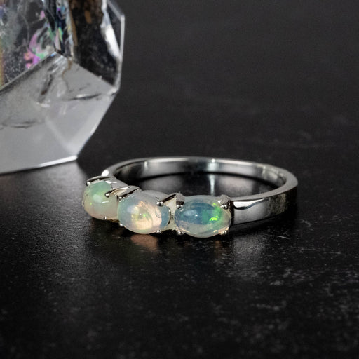Ethiopian Opal Ring 5x3mm Size 9 - InnerVision Crystals