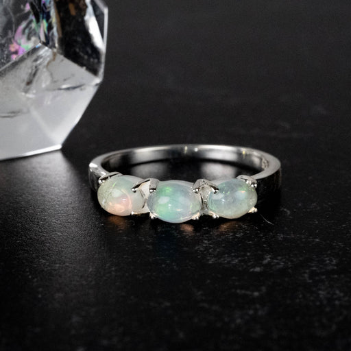 Ethiopian Opal Ring 5x3mm Size 9 - InnerVision Crystals