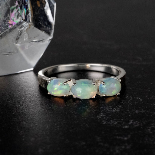 Ethiopian Opal Ring 5x3mm Size 9 - InnerVision Crystals