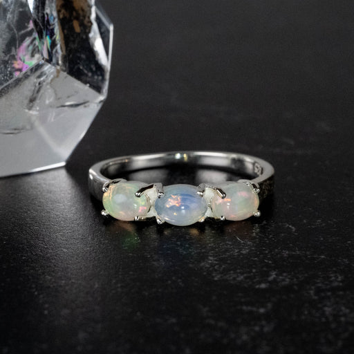 Ethiopian Opal Ring 5x3mm Size 9 - InnerVision Crystals