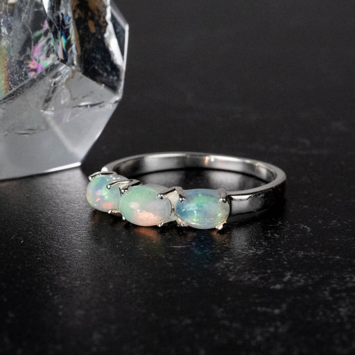 Ethiopian Opal Ring 5x3mm Size 9 - InnerVision Crystals
