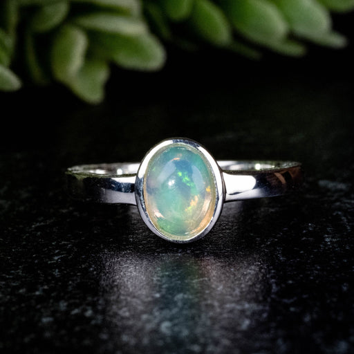 Ethiopian Opal Ring 7x5mm Size 5 - InnerVision Crystals