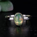 Ethiopian Opal Ring 8x6mm Size 8 .925 Silver - InnerVision Crystals