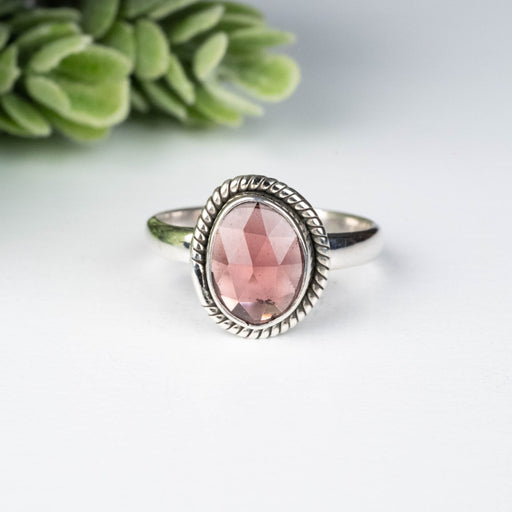 Garnet Ring 9x7mm Size 7 - InnerVision Crystals