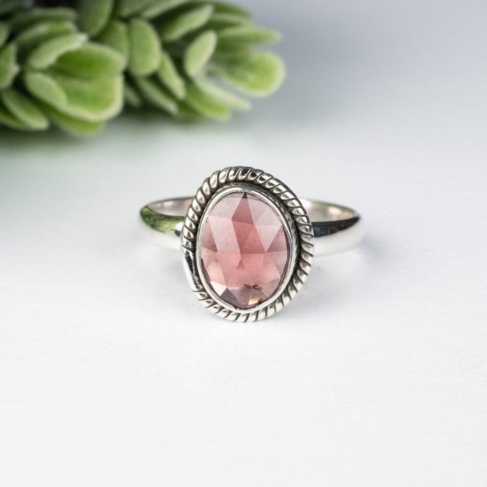 Garnet Ring 9x7mm Size 7 - InnerVision Crystals