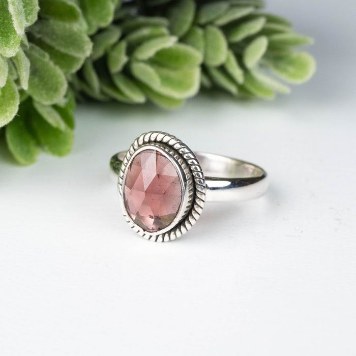 Garnet Ring 9x7mm Size 7 - InnerVision Crystals