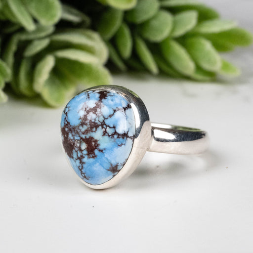 Golden Hill Turquoise Ring 11x10mm Size 5 - InnerVision Crystals