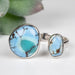 Golden Hill Turquoise Ring 8mm - 12mm Size 8 .925 Silver - InnerVision Crystals