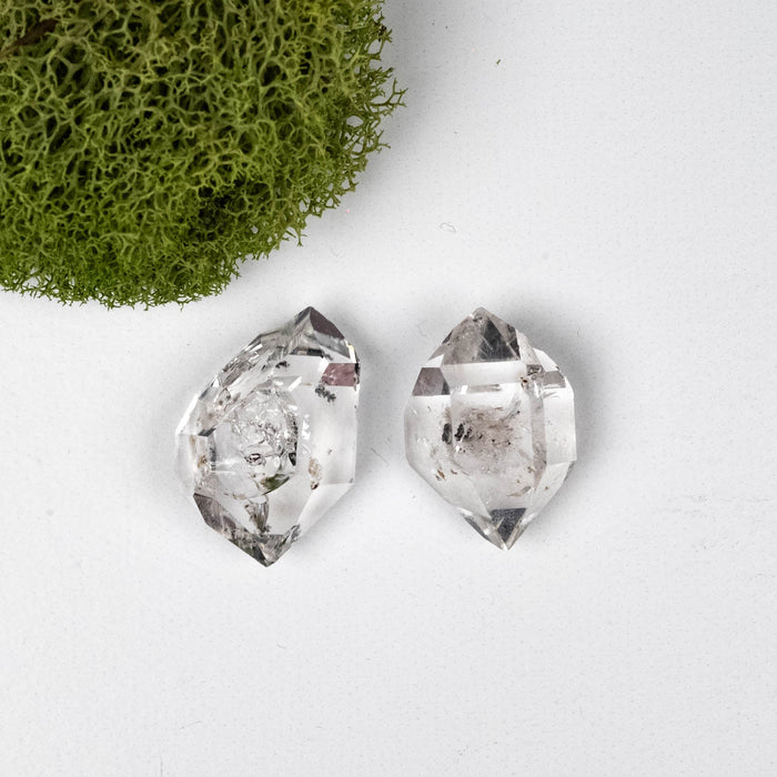 Herkimer Diamond Quartz Crystal A Pair 7.42 g 20/21mm - InnerVision Crystals