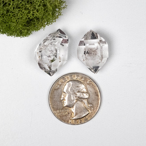 Herkimer Diamond Quartz Crystal A Pair 7.42 g 20/21mm - InnerVision Crystals