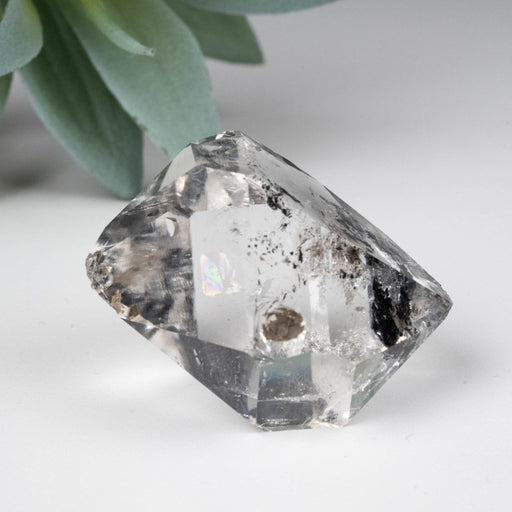 Herkimer Diamond Quartz Crystal A+ w Anthraxolite 40.86 g 41x36x29mm - InnerVision Crystals
