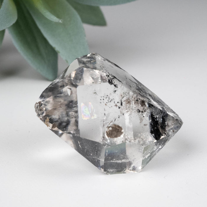 Herkimer Diamond Quartz Crystal A+ w Anthraxolite 40.86 g 41x36x29mm - InnerVision Crystals