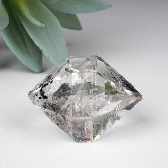Herkimer Diamond Quartz Crystal A+ w/Anthraxolite 39.95 g 41x36x28mm - InnerVision Crystals