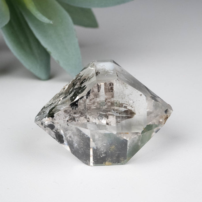 Herkimer Diamond Quartz Crystal A+ w/Anthraxolite 39.95 g 41x36x28mm - InnerVision Crystals