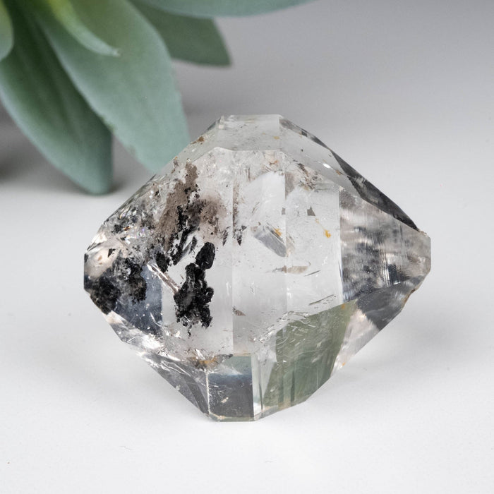 Herkimer Diamond Quartz Crystal A+ w/Anthraxolite 39.95 g 41x36x28mm - InnerVision Crystals