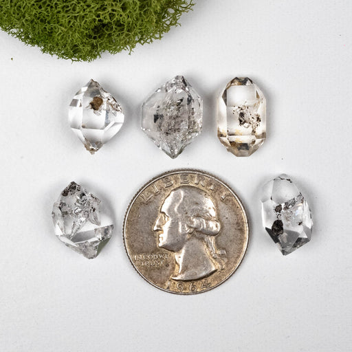 Herkimer Diamond Quartz Crystal B+/A Lot 7.45 g 13 - 16mm - InnerVision Crystals