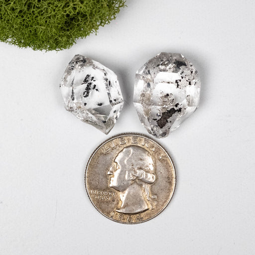 Herkimer Diamond Quartz Crystal B+/A Pair 9.65 g 21/22mm - InnerVision Crystals
