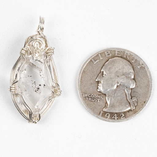 Herkimer Diamond Quartz Crystal Pendant 5.82 g 34x16mm - InnerVision Crystals