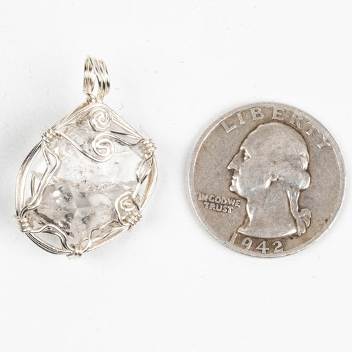 Herkimer Diamond Quartz Crystal Pendant 6.23 g 30x21mm - InnerVision Crystals