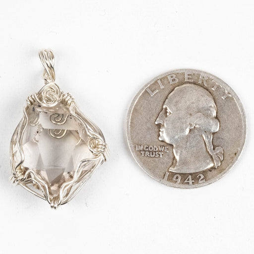 Herkimer Diamond Quartz Crystal Pendant 6.27 g 32x20mm - InnerVision Crystals