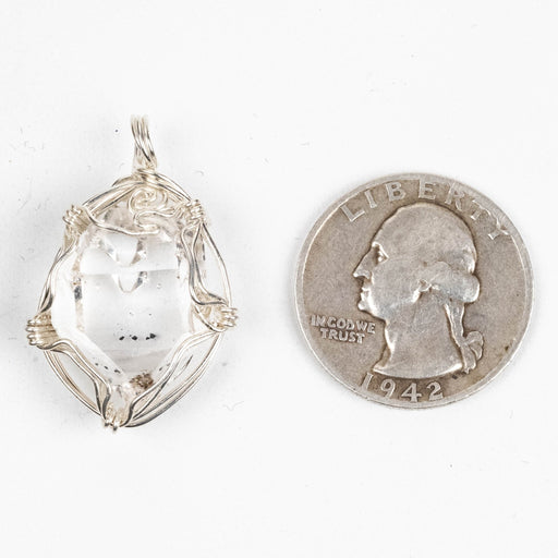 Herkimer Diamond Quartz Crystal Pendant 6.51 g 31x21mm - InnerVision Crystals