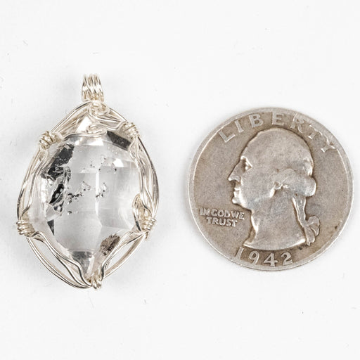 Herkimer Diamond Quartz Crystal Pendant 8.47 g 31x20mm - InnerVision Crystals