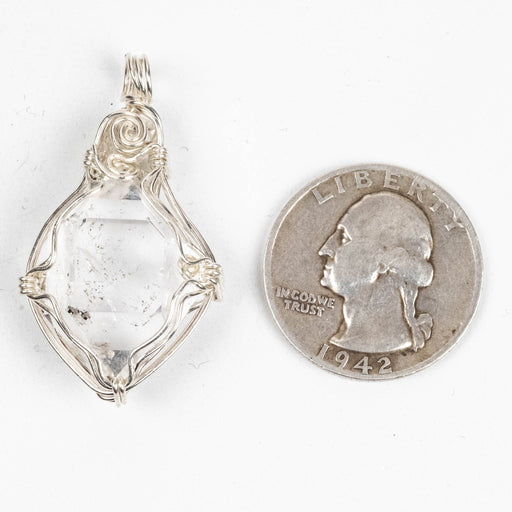 Herkimer Diamond Quartz Crystal Pendant 8.76 g 38x22mm - InnerVision Crystals