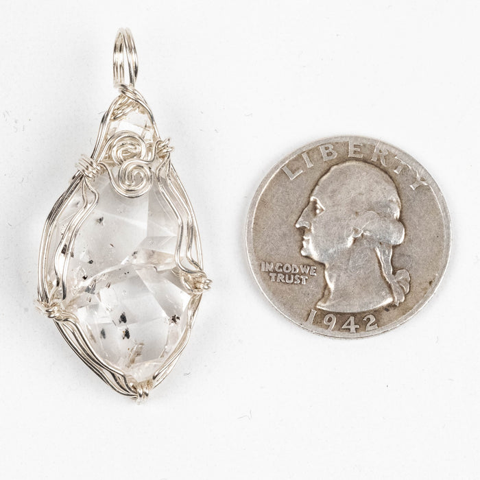 Herkimer Diamond Quartz Crystal Pendant 9.30 g 47x19mm - InnerVision Crystals