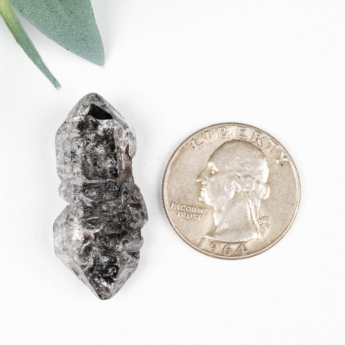 Herkimer Diamond Quartz Crystal Scepter Dumbbell 7.34 g 35x16x12mm - InnerVision Crystals