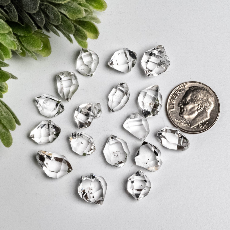 Herkimer Diamond Quartz Crystals 10 g 10mm - 12mm A+/AA Grade WHOLESALE LOT - InnerVision Crystals