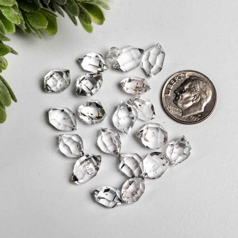Herkimer Diamond Quartz Crystals 10 g 10mm - 12mm A+/AA Grade WHOLESALE LOT - InnerVision Crystals