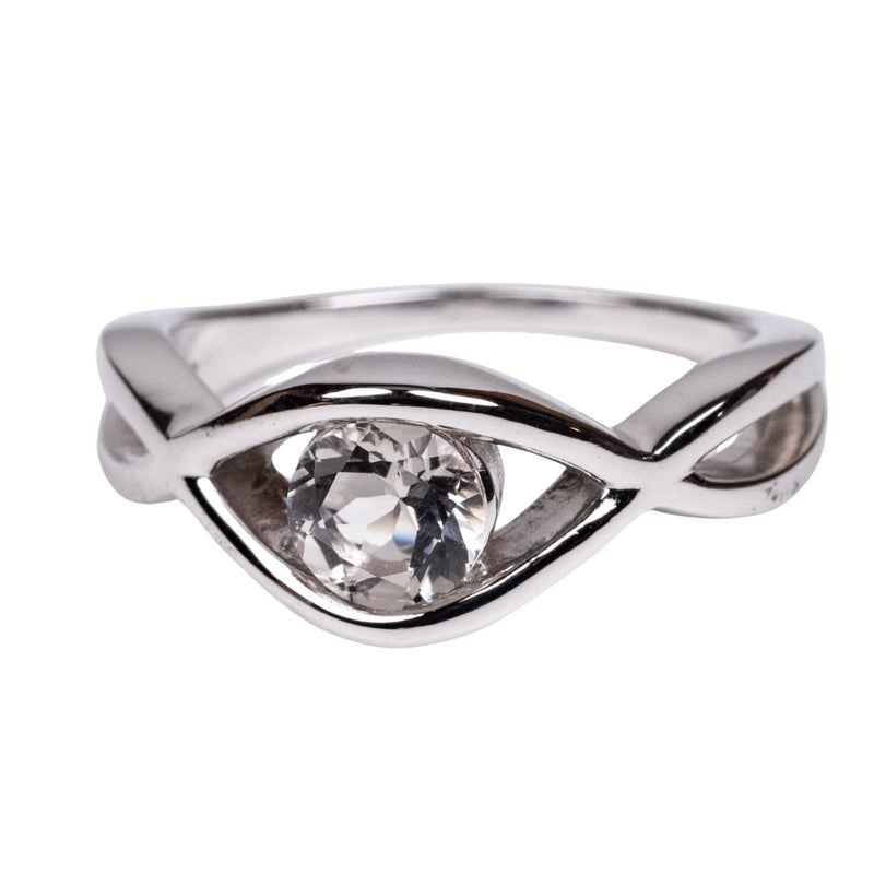 Herkimer Diamond Quartz Gemstone Eye Ring .925 Silver - InnerVision Crystals