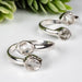 Herkimer Diamond Ring 5 - 7mm Adjustable .925 Silver - InnerVision Crystals