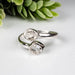 Herkimer Diamond Ring 5 - 7mm Adjustable .925 Silver - InnerVision Crystals