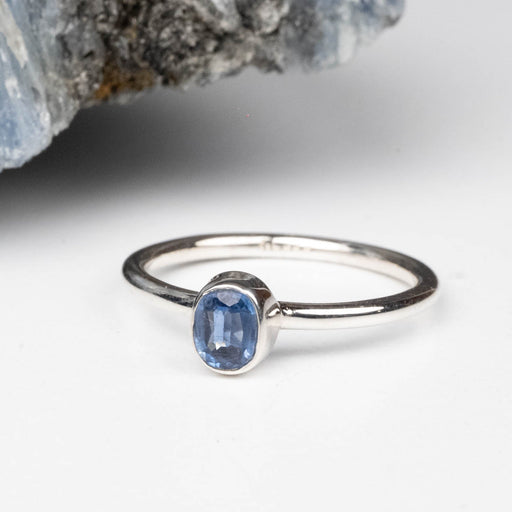 Kyanite 5x4mm Ring .925 Silver - InnerVision Crystals