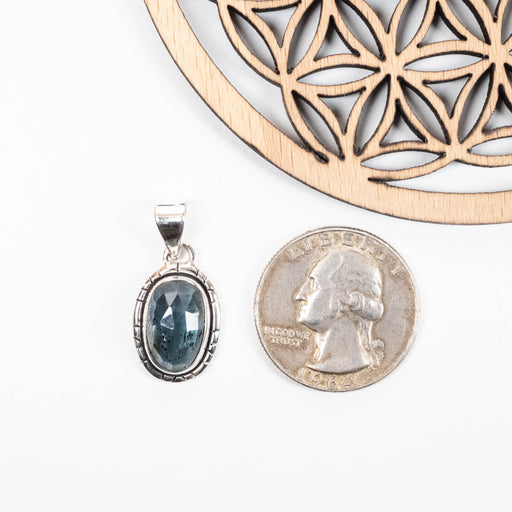 Kyanite Pendant 3.39 g 27x12mm .925 Silver - InnerVision Crystals