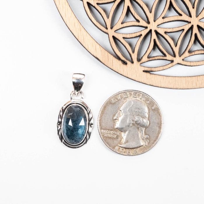 Kyanite Pendant 3.63 g 27x13mm .925 Silver - InnerVision Crystals