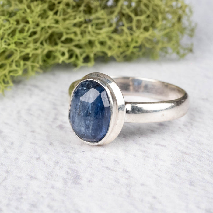 Kyanite Ring 11x9mm Size 10 .925 Silver - InnerVision Crystals