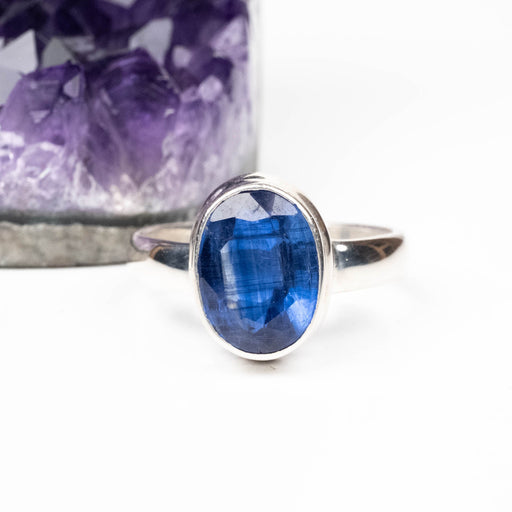 Kyanite Ring 12x8mm Size 9 .925 Silver - InnerVision Crystals