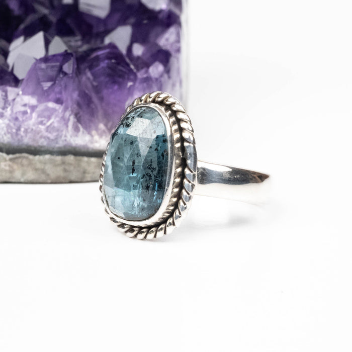 Kyanite Ring 13x8mm Size 7 .925 Silver - InnerVision Crystals