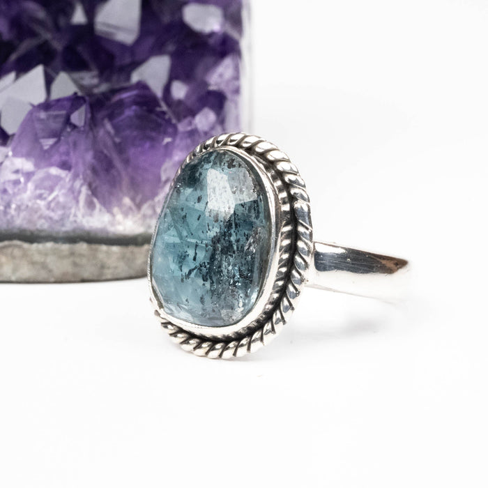 Kyanite Ring 14x10mm Size 9 .925 Silver - InnerVision Crystals